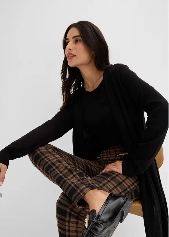 Pantalon en jersey jacquard, bonprix