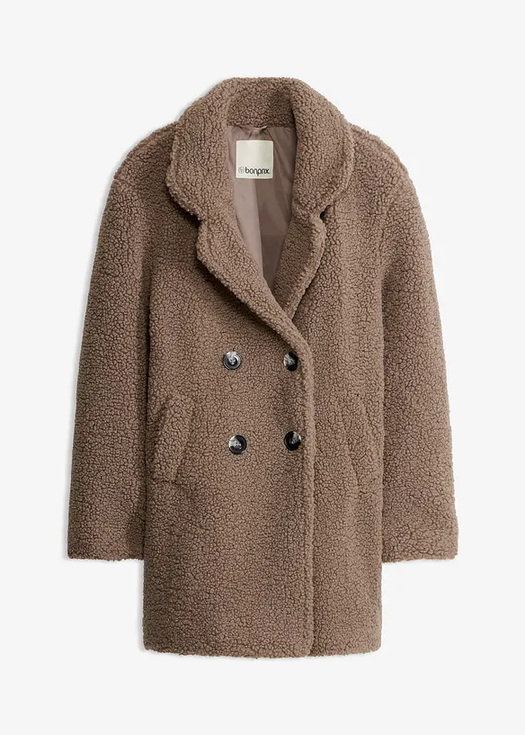 Kurzmantel in Teddy-Optik, bonprix