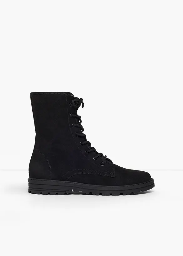 Boots lac&eacute;es &agrave; semelle crant&eacute;e, bonprix