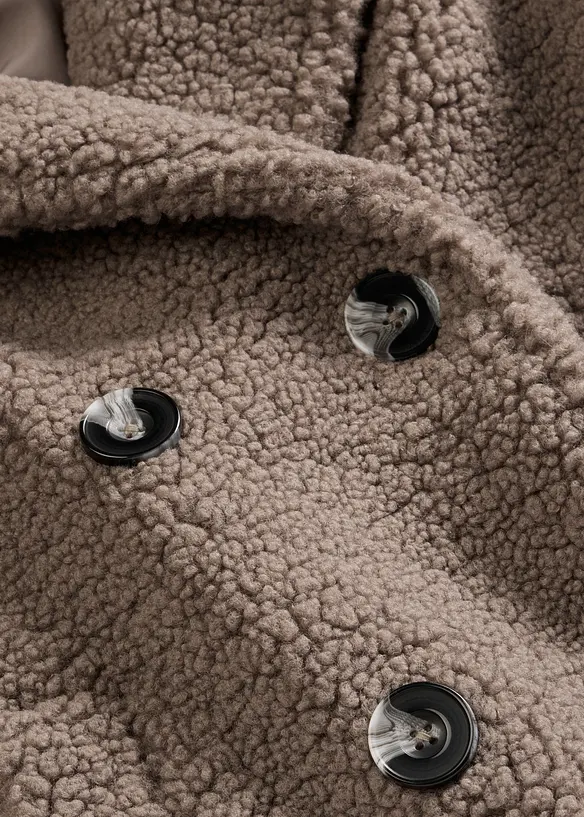 Kurzmantel in Teddy-Optik, bonprix