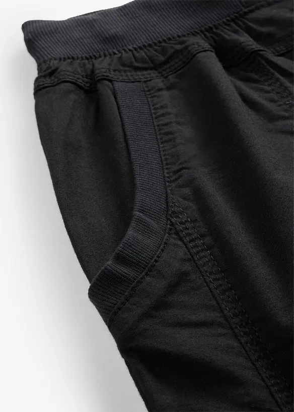 Pantalon corsaire en coton extensible avec lien &agrave; nouer, bonprix