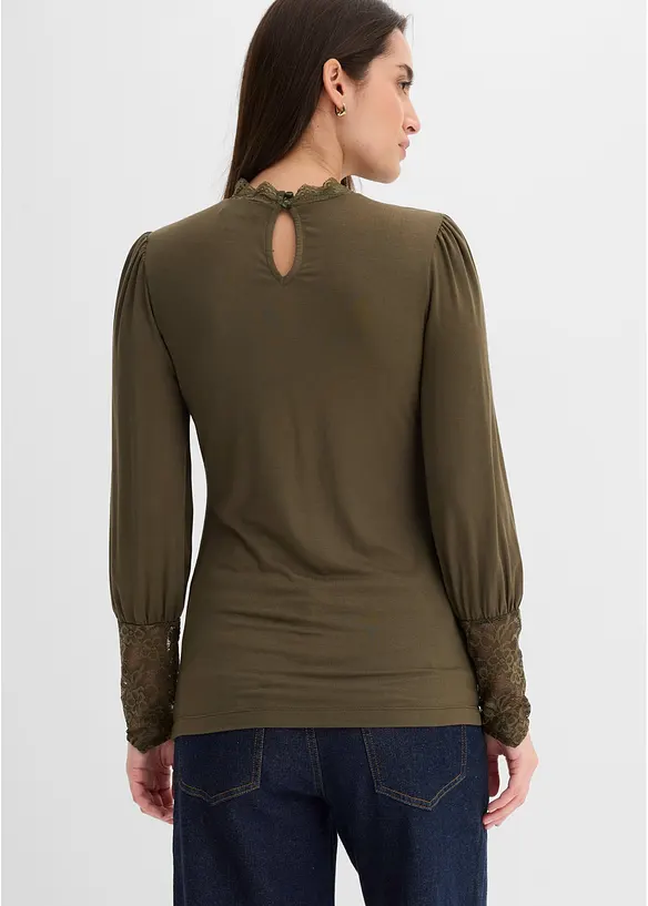 Langarmshirt aus Viskose-Mix, bonprix