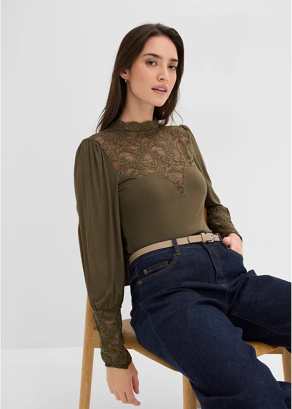 Langarmshirt aus Viskose-Mix, bonprix