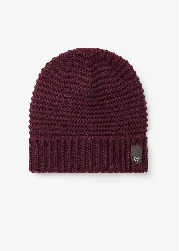 gestrickte M&uuml;tze mit Applikation, bonprix