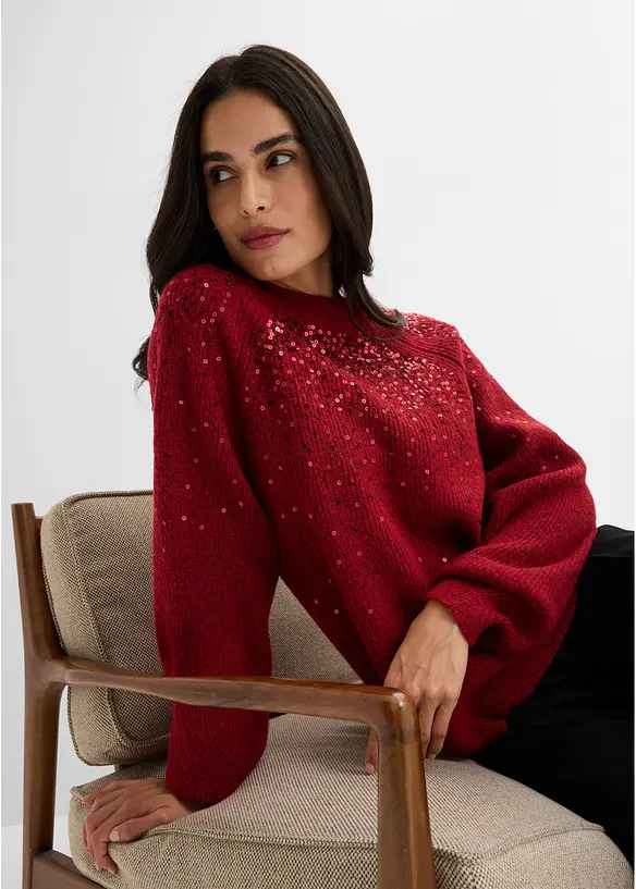 Pullover mit Pailletten, bonprix