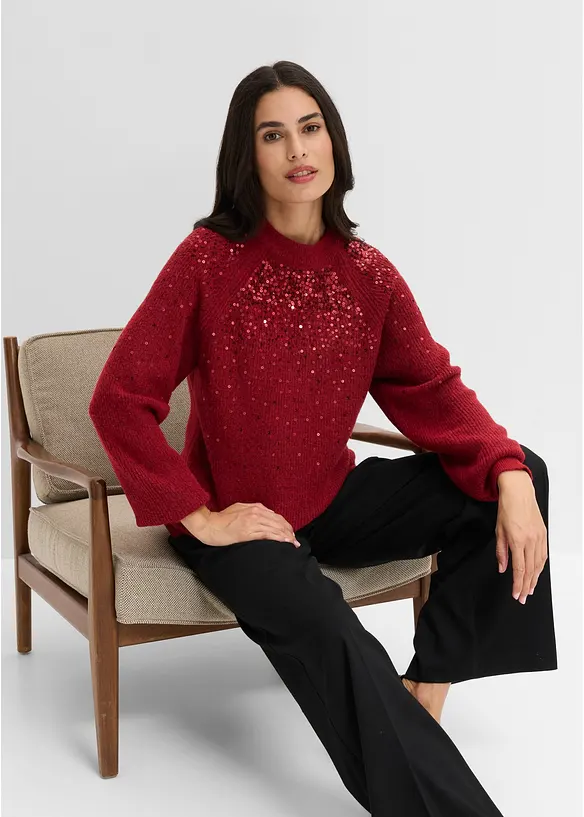 Pullover mit Pailletten, bonprix