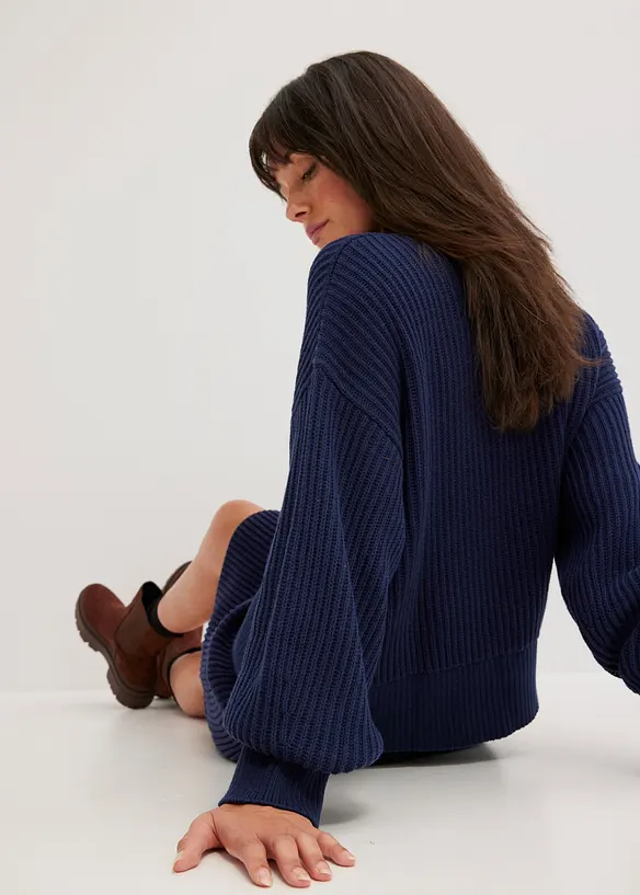 Oversize-Pullover aus reiner Baumwolle, bonprix