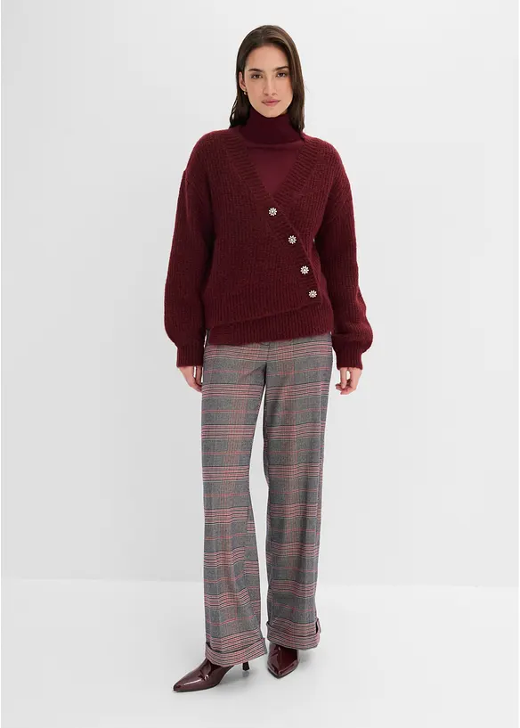 Grobstrickjacke aus weichem Wollmix, bonprix