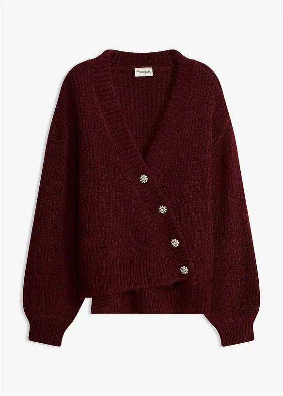 Grobstrickjacke aus weichem Wollmix, bonprix