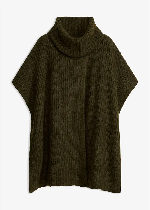 Pull poncho doux, bonprix