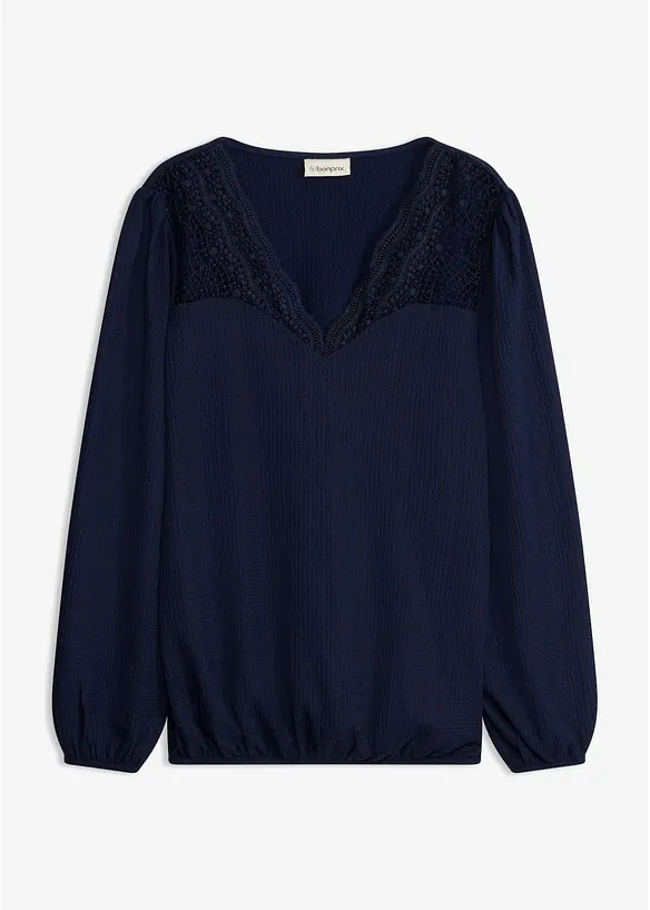 Langarmshirt mit Spitze, bonprix