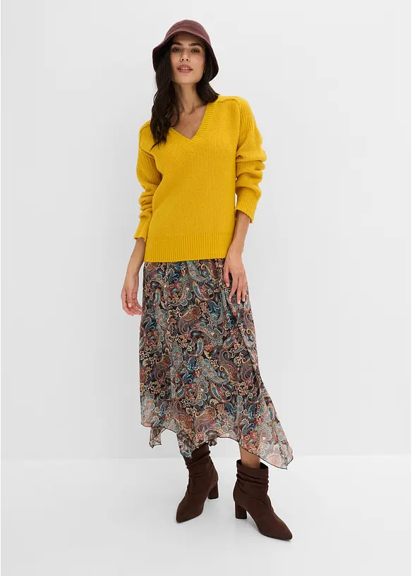 Pull col V, bonprix
