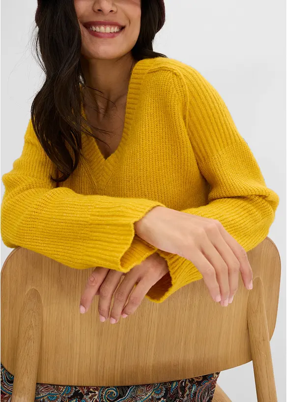 Pull col V, bonprix