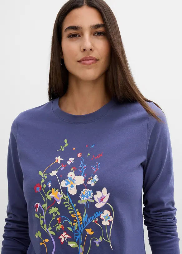 T-shirt manches longues 100% coton, bonprix