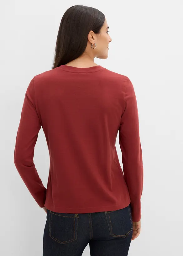 Langarmshirt aus reiner Bio-Baumwolle, bonprix