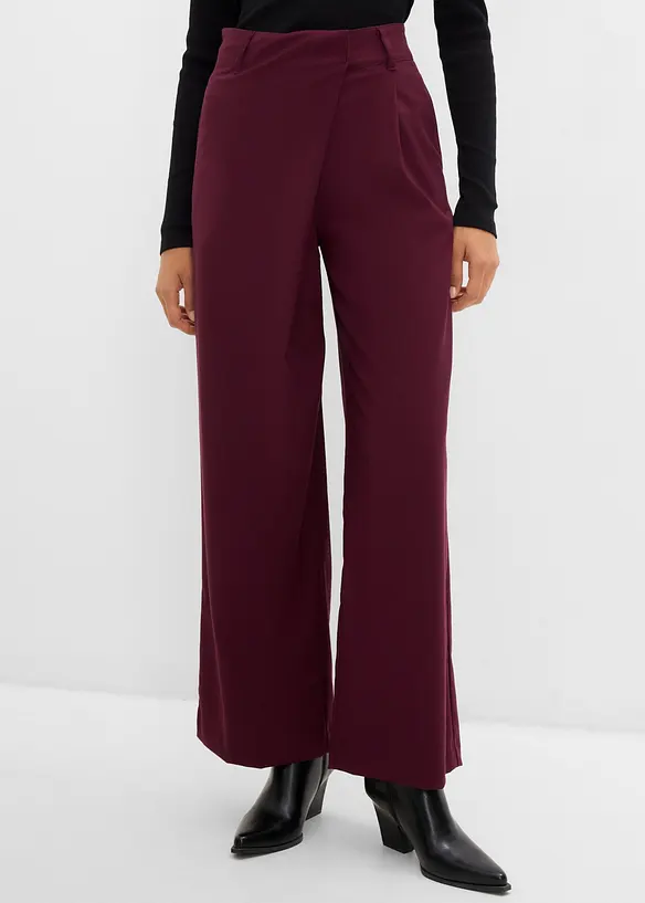 Pantalon large &agrave; pinces, fluide, bonprix