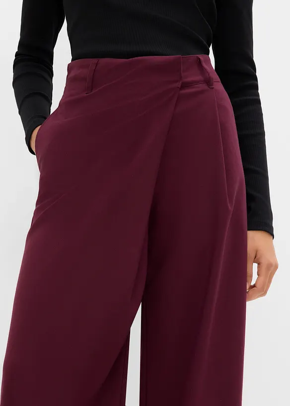 Pantalon large &agrave; pinces, fluide, bonprix