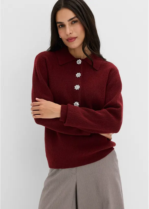 Pull polo avec laine, bonprix