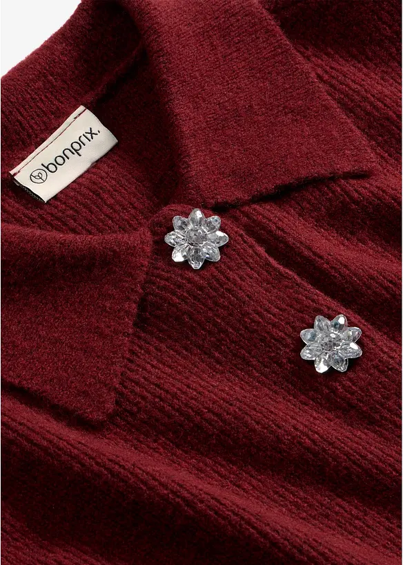 Pull polo avec laine, bonprix