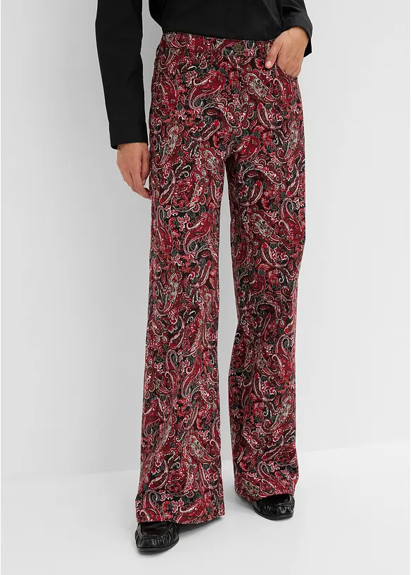 Wide-Leg-Stretchhose mit Baumwolle, bonprix