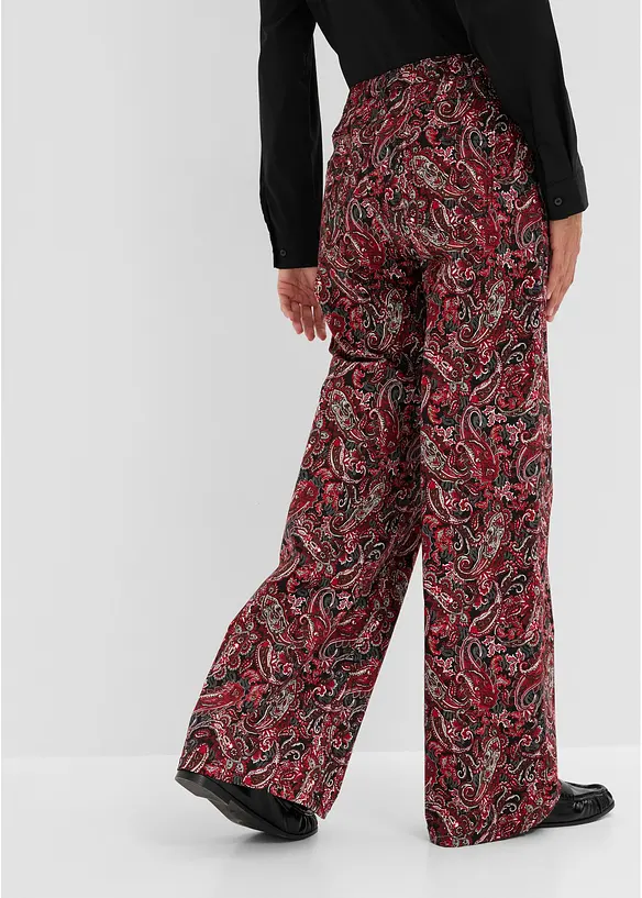 Wide-Leg-Stretchhose mit Baumwolle, bonprix