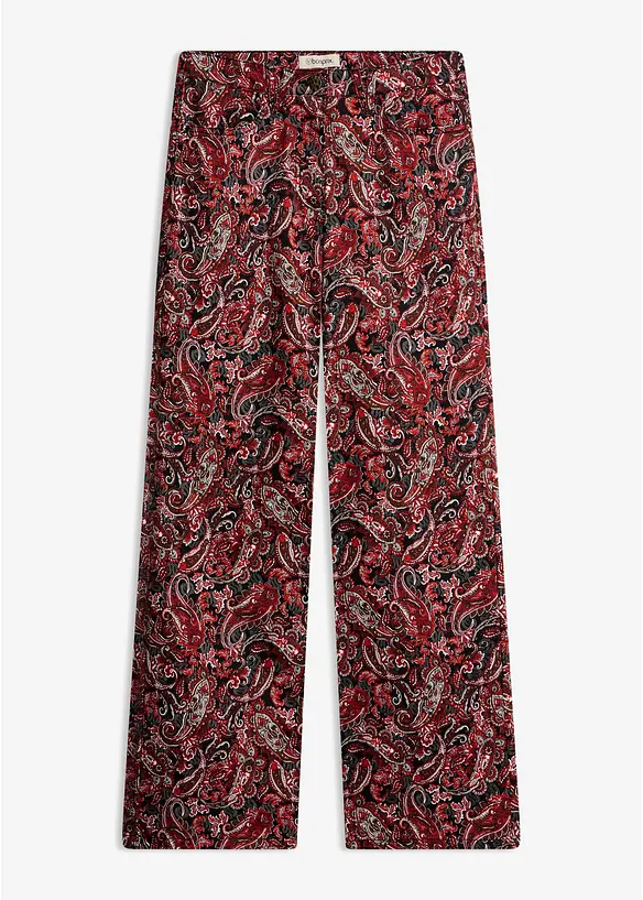 Wide-Leg-Stretchhose mit Baumwolle, bonprix