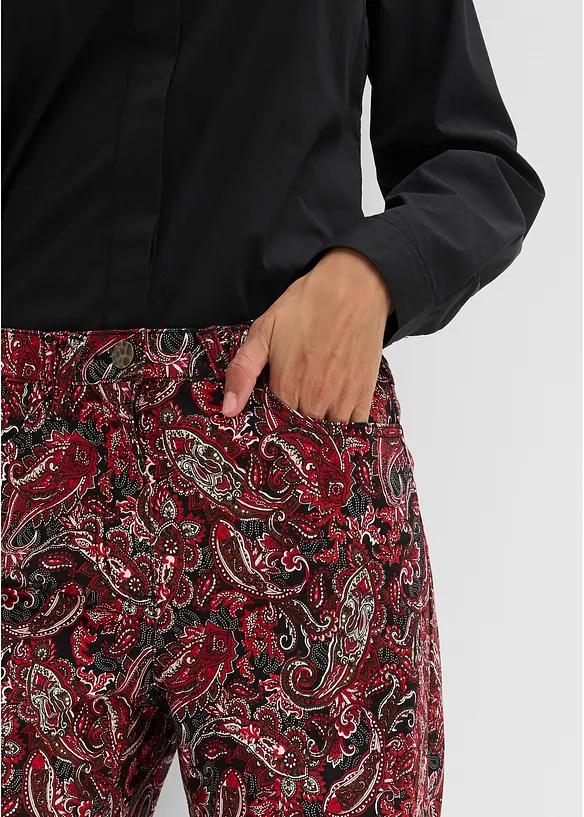 Wide-Leg-Stretchhose mit Baumwolle, bonprix