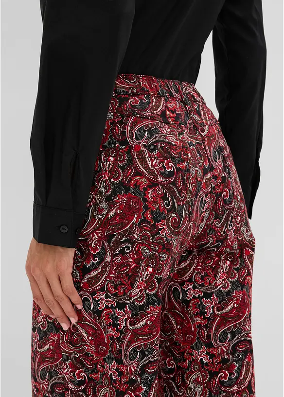 Wide-Leg-Stretchhose mit Baumwolle, bonprix