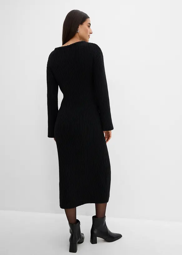 Strickkleid mit Schlitz, bonprix