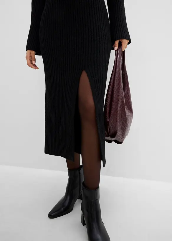 Strickkleid mit Schlitz, bonprix