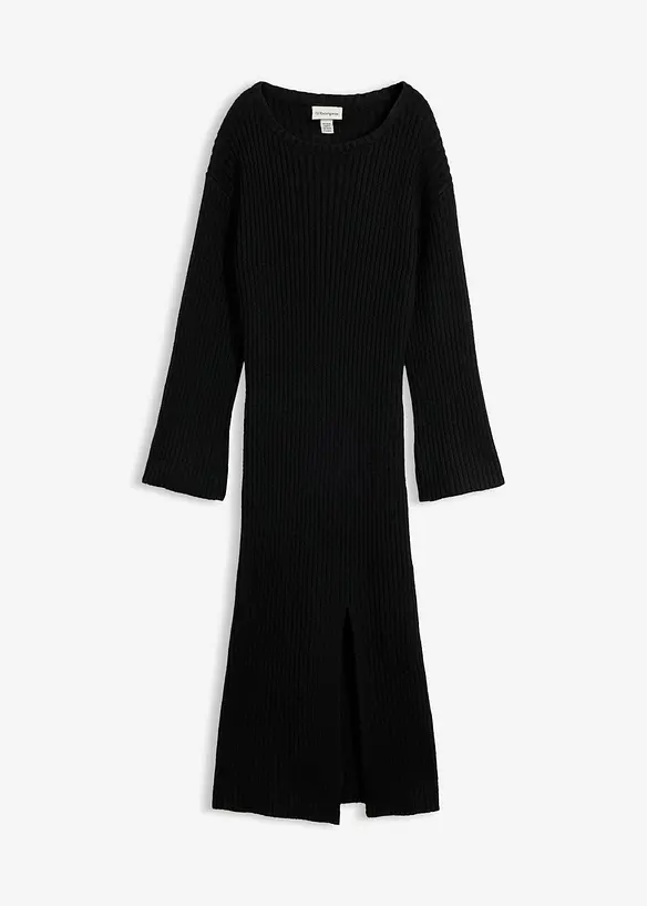 Strickkleid mit Schlitz, bonprix