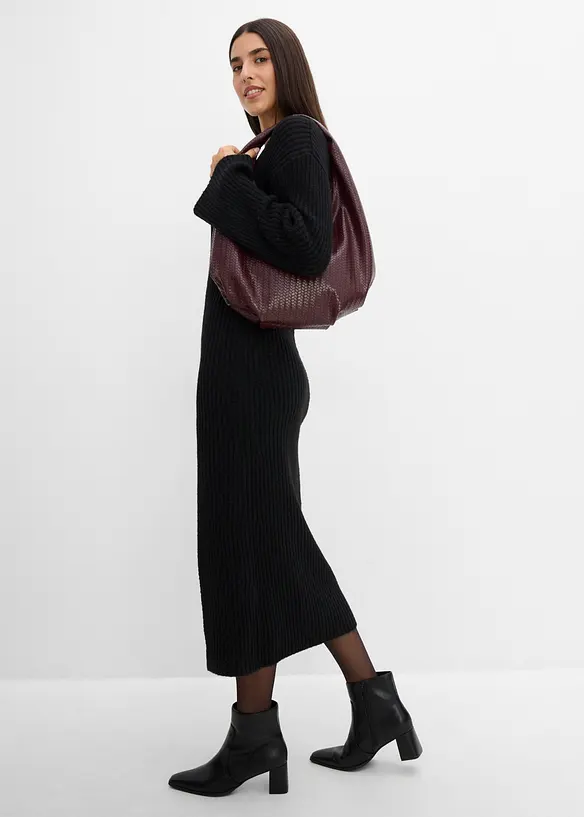 Strickkleid mit Schlitz, bonprix