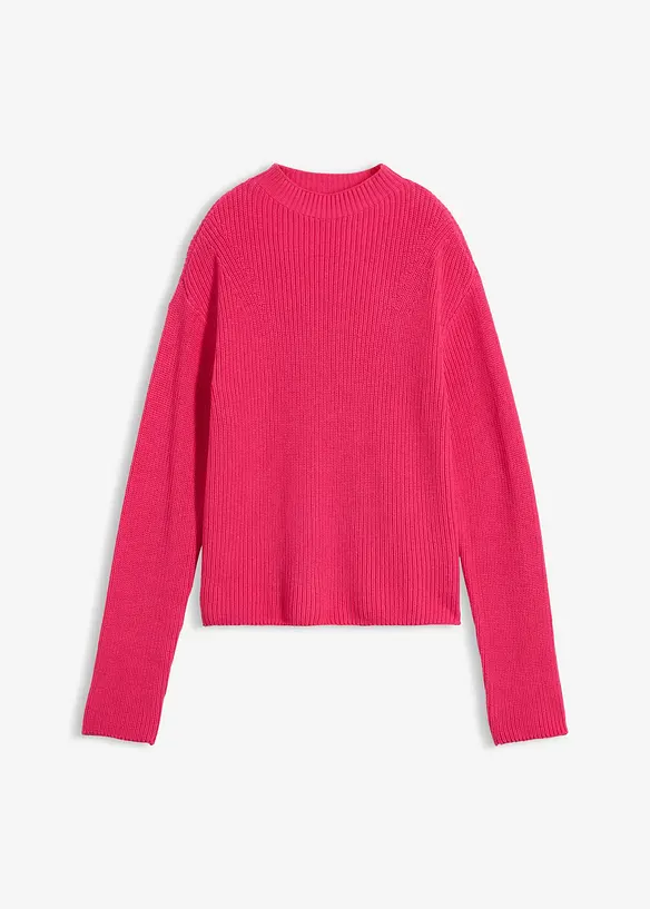 Rippstrickpullover aus reiner Bio-Baumwolle, bonprix