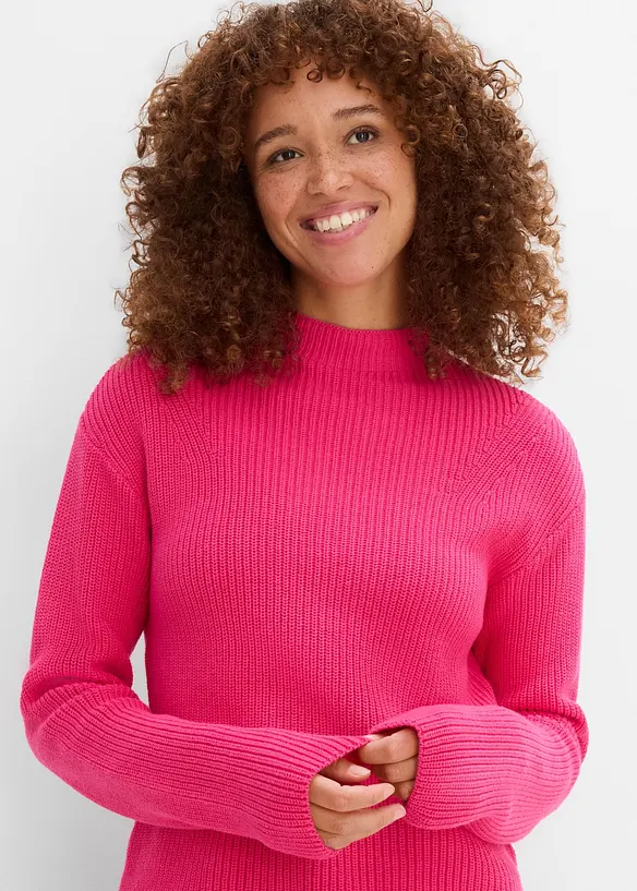 Rippstrickpullover aus reiner Bio-Baumwolle, bonprix