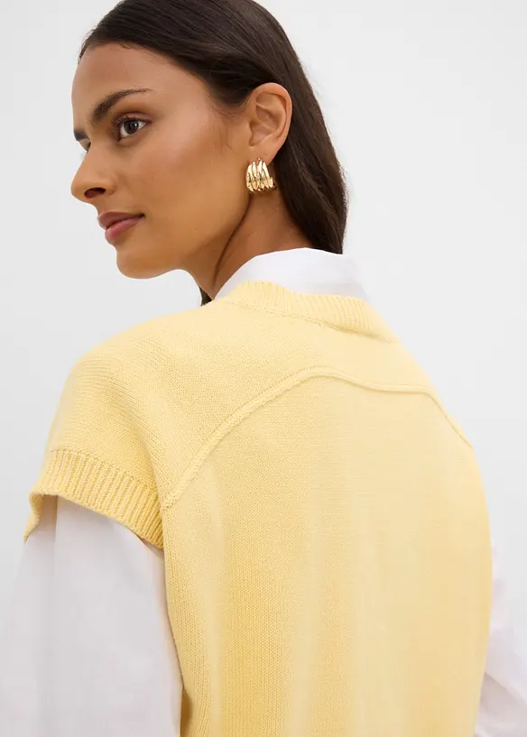 Pull sans manches 100% coton, bonprix