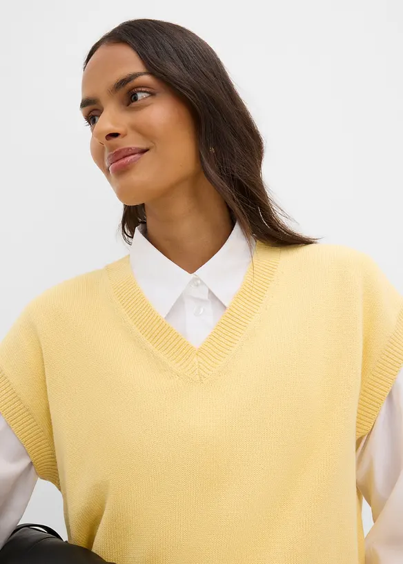 Pull sans manches 100% coton, bonprix