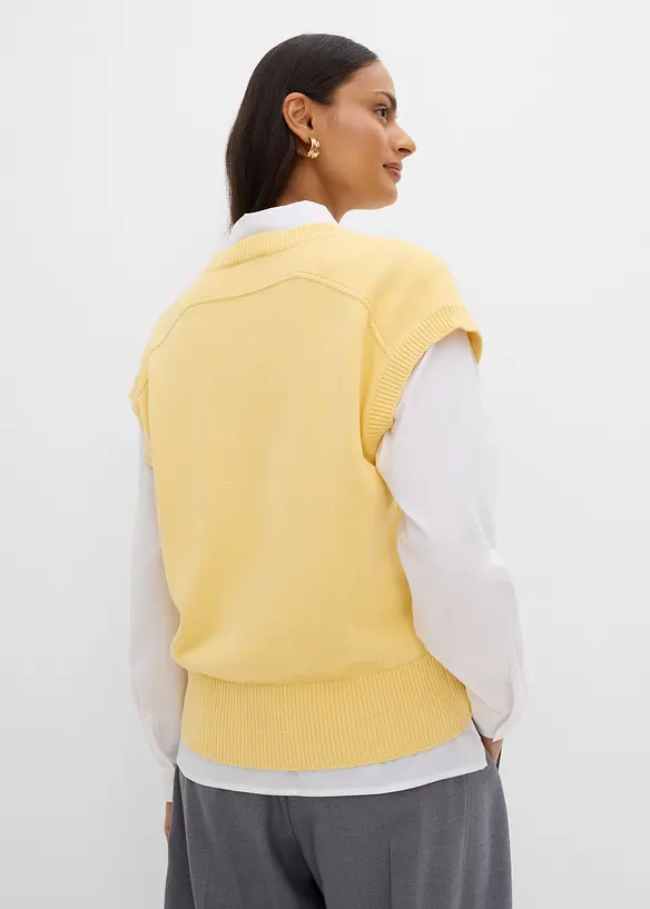 Pull sans manches 100% coton, bonprix