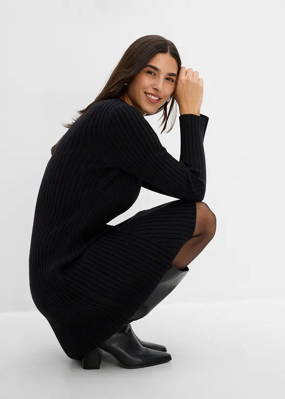 Robe courte en maille douce, bonprix