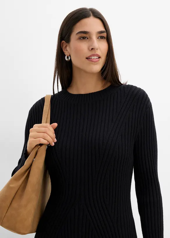 Robe courte en maille douce, bonprix