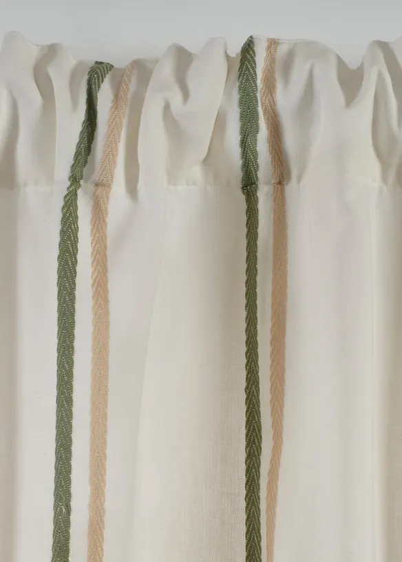 Rideau en coton &agrave; rayures tiss&eacute;es (1&nbsp;pce), bonprix