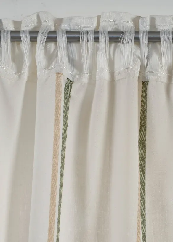 Rideau en coton &agrave; rayures tiss&eacute;es (1&nbsp;pce), bonprix