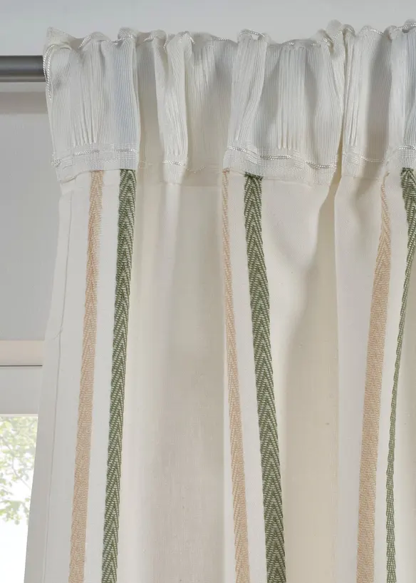 Rideau en coton &agrave; rayures tiss&eacute;es (1&nbsp;pce), bonprix
