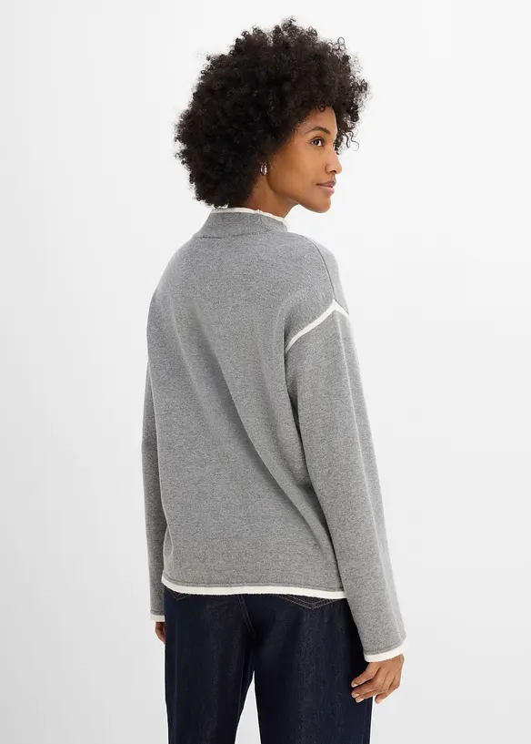 Rollkragenpullover aus Baumwoll-Mix, bonprix