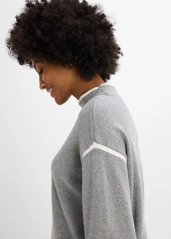 Rollkragenpullover aus Baumwoll-Mix, bonprix