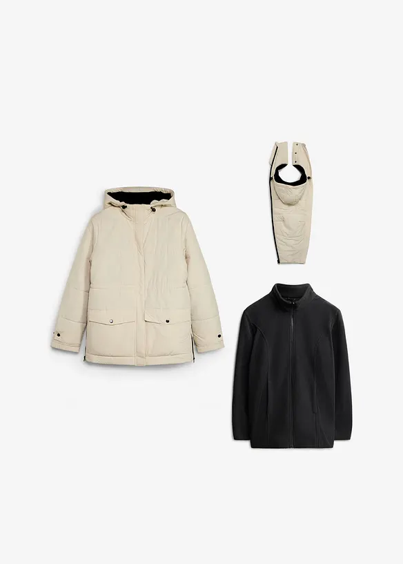 Parka de grossesse 6-en-1 avec gilet polaire d&eacute;tachable, bonprix