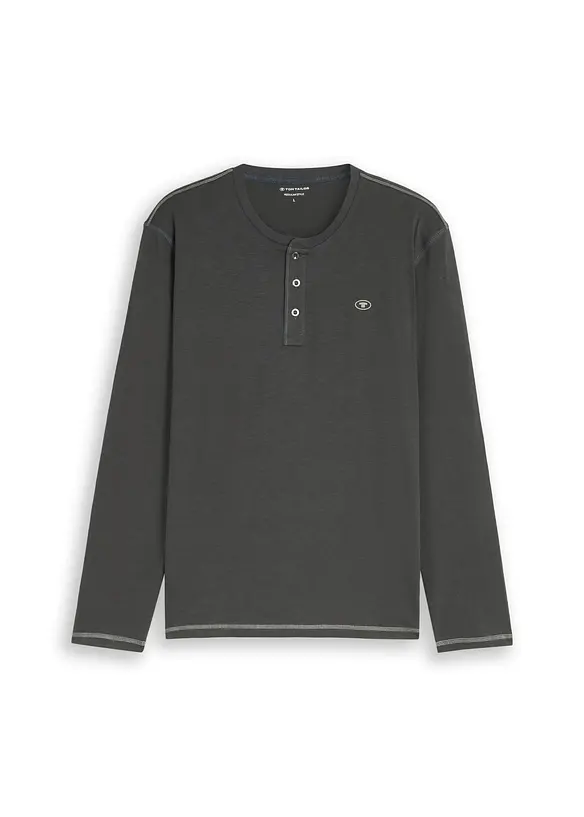 T-shirt col tunisien Tom Tailor, Tom Tailor
