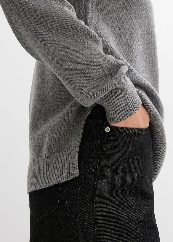 Pull col roul&eacute; 100% coton, bonprix