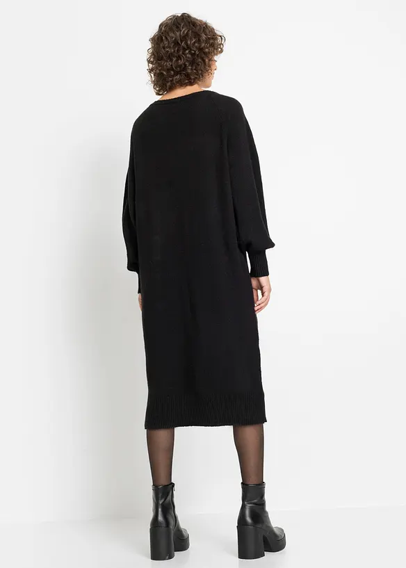 Robe midi oversize en maille, bonprix