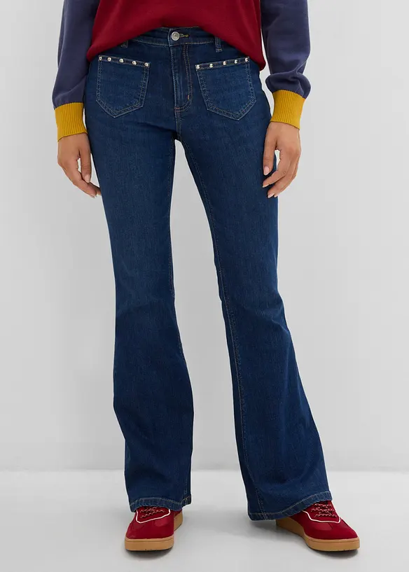 Bootcut-Jeans, Mid Waist, bonprix