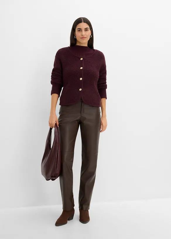 Pantalon enduit &agrave; taille &eacute;lastiqu&eacute;e, bonprix